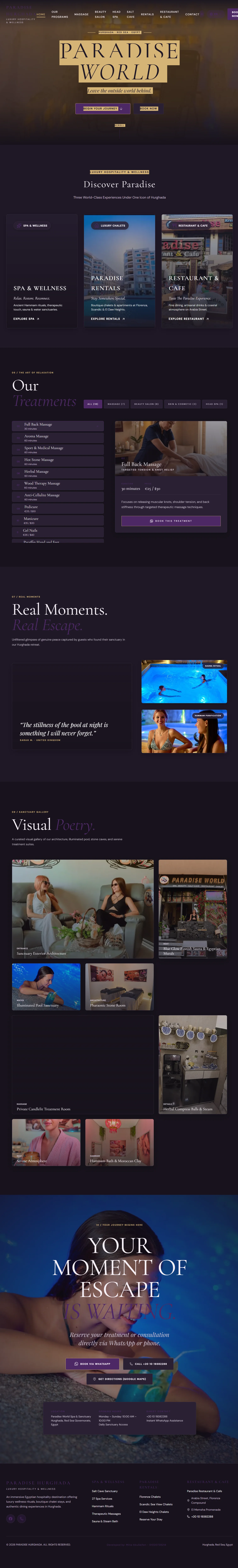 Paradise Spa Hurghada website preview